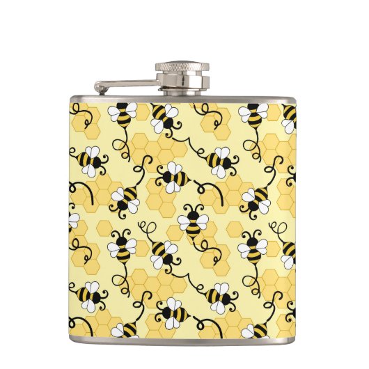 Flasques Joli petit motif abeilles (Devant)
