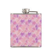 Flasques Joli Retro violet Rose Floral Monogramme (Dos)