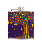 Flasques Jolie automne Arbre arc-en-ciel violet automne Tha (Devant)