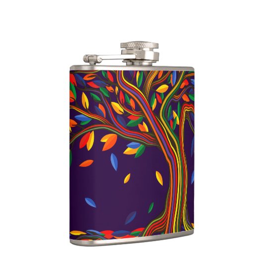 Flasques Jolie automne Arbre arc-en-ciel violet automne Tha (Droite)