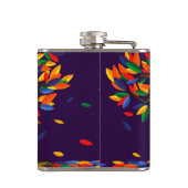 Flasques Jolie automne Arbre arc-en-ciel violet automne Tha (Dos)