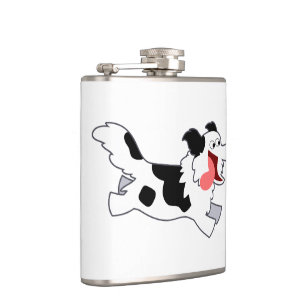 Flasques Jolie bordure de dessin Collie Hip Flask