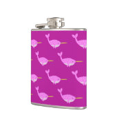 Flasques Jolie fille rose bébé Narwhal Patterned (Gauche)