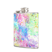 Flasques Jolie fleur henné dessiné à la main aquarelles (Gauche)