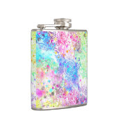 Flasques Jolie fleur henné dessiné à la main aquarelles (Droite)