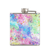 Flasques Jolie fleur henné dessiné à la main aquarelles (Dos)