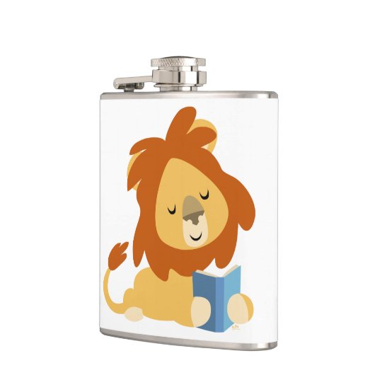 Flasques Jolie lecture Carton Lion Hip Flask (Gauche)