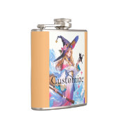 Flasques Jolie Sorcière tenant Chat noir Thunder_Cove (Droite)