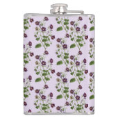 Flasques Jolie vigne violette et florale avec initiale (Dos)