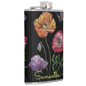 Flasques Jolies chips sur la peinture d'aquarelle noire (Droite)