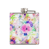 Flasques Jolies Fleurs Boho Floral Aquarelle Design (Dos)