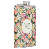 Flasques Jolies fleurs botaniques Roses Monogrammes (Droite)