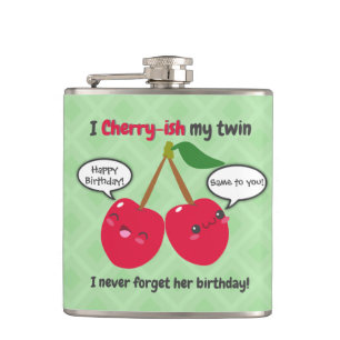 Flasques Jote Red Cherry Kawaii Twins Anniversaire