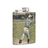 Flasques Joueur de baseball lancé à la deuxième base (Droite)