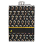 Flasques Jour 3D du crâne mort, personnalisé (Dos)