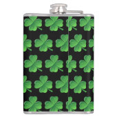 Flasques Jour de la Saint Patrick Lucky Shamrock Motif Mono (Dos)