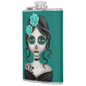 Flasques Jour triste de la fille morte sur le bleu (Gauche)