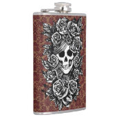 Flasques Journée Rose Du Crâne Féminin De L'Art Morte (Droite)