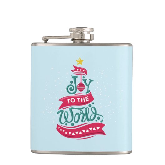 Flasques Joy to the World Christmas Citation Typographie (Devant)