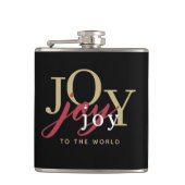 Flasques Joy to the World Festive Typographie Noël (Devant)