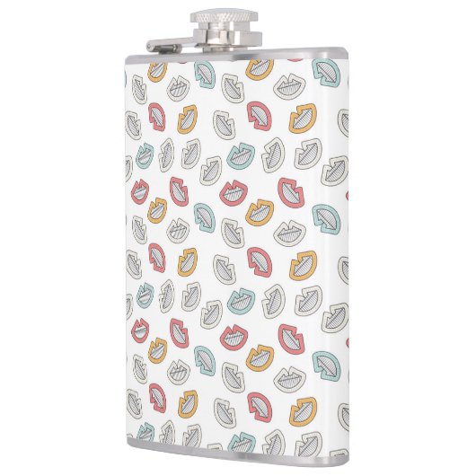 Flasques Joyeuses lèvres souriantes (Gauche)