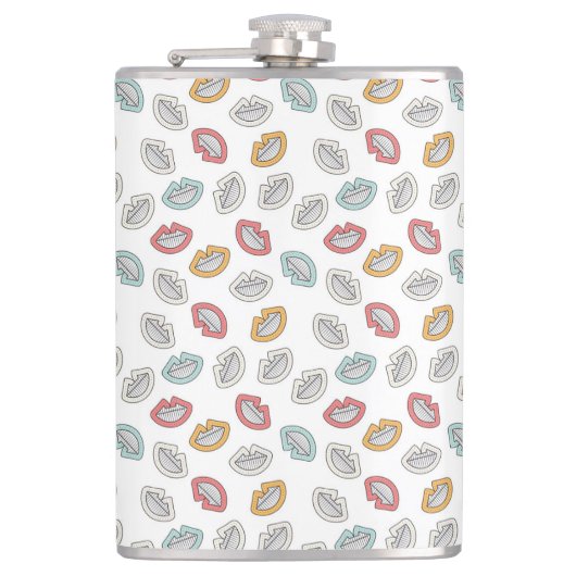 Flasques Joyeuses lèvres souriantes (Devant)