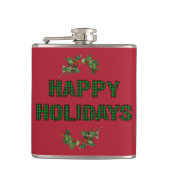 Flasques Joyeuses vacances Vinyl Wrapped Flask (Devant)