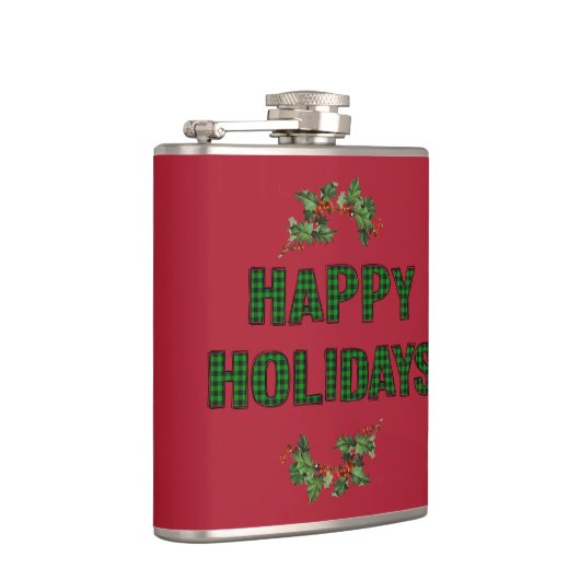 Flasques Joyeuses vacances Vinyl Wrapped Flask (Droite)