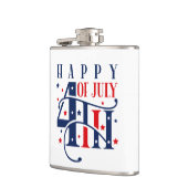 Flasques Joyeux 4 juillet rouge blanc et bleu (Gauche)