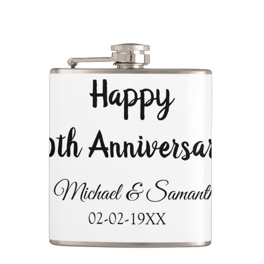 Flasques Joyeux 50e anniversaire ajouter nom du couple date (Devant)