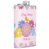 Flasques Joyeux anniversaire Fleurs sauvages Jardin Oiseaux (Droite)