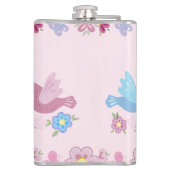 Flasques Joyeux anniversaire Fleurs sauvages Jardin Oiseaux (Dos)