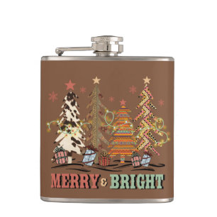 Flasques Joyeux et brillants arbres de Noël Boho Ouest