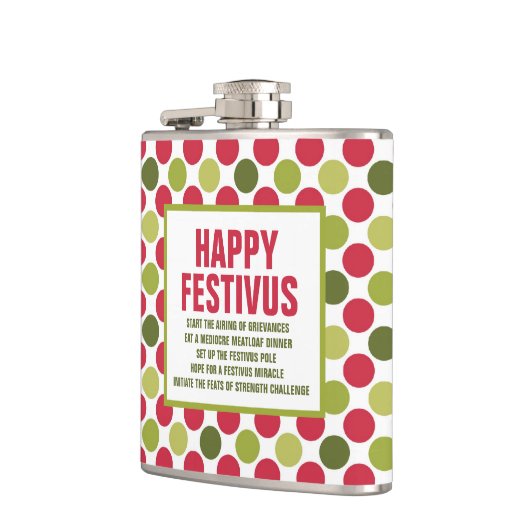 Flasques Joyeux Festivus Fun Flask par ©NHC (Gauche)