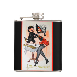 Flasques Joyeux Krampus avec Temptress Vintage Noël