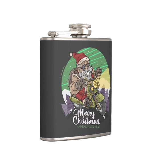 Flasques Joyeux Noël Biker Père Noël (Droite)