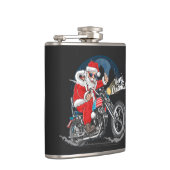 Flasques Joyeux Noël Biker Père Noël Flask (Droite)