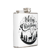 Flasques Joyeux Noël classique Cerfs et Arbre Design Art (Droite)