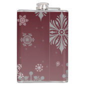 Flasques Joyeux rouge et flocon de neige brillant Noël (Dos)