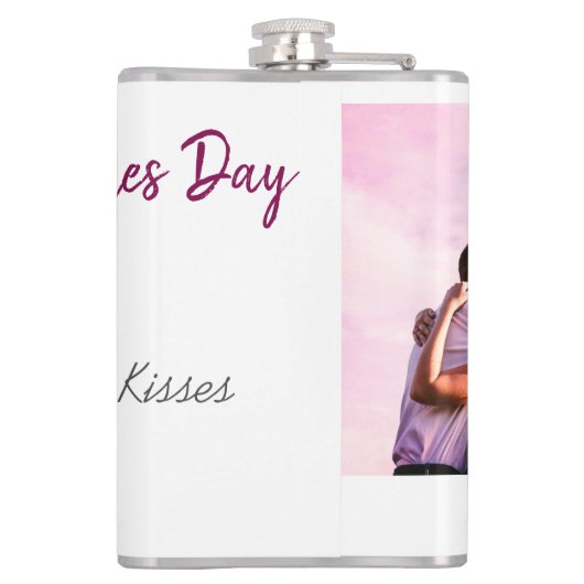 Flasques Joyeux Valentines jour moderne baisers amour ajout (Dos)