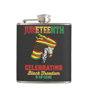 Flasques Juneteenth célébrant la liberté noire 6 19 1865