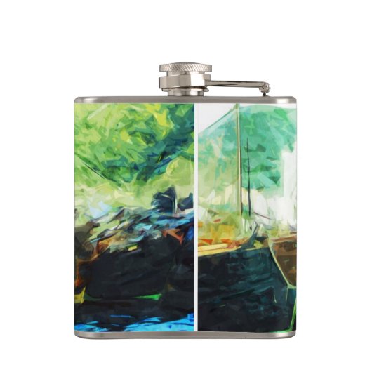 Flasques Junk chinoise dans le port de Hong Kong Abstrait (Dos)