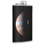 Flasques Jupiter Géant Gaz Planète & Io Galilée Lune (Droite)