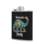 Flasques Jurassic Perk Dinosaure Coloré Noir (Gauche)