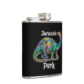 Flasques Jurassic Perk Dinosaure Coloré Noir (Droite)