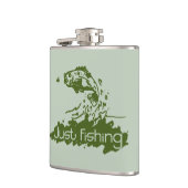 Flasques Juste la pêche de la fiole de hanche verte du pêch (Gauche)