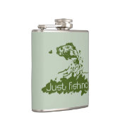 Flasques Juste la pêche de la fiole de hanche verte du pêch (Droite)