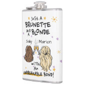 Flasques Juste une brune et une blonde Custom Name Flask (Gauche)