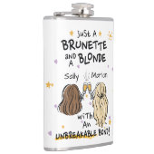Flasques Juste une brune et une blonde Custom Name Flask (Droite)