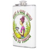 Flasques Juste une fille qui aime lancer | Disk Golf (Gauche)